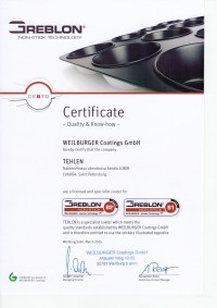 Сертификат Greblon B1, B2