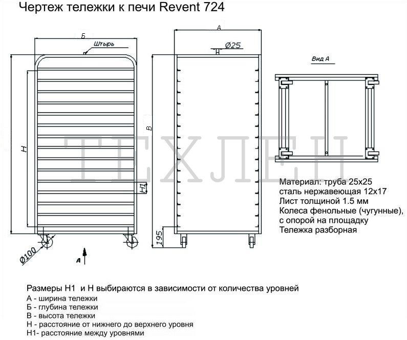 Тележки для печи Revent 724