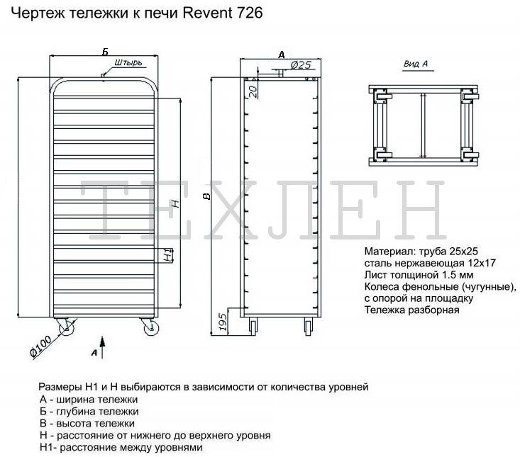 Тележки для печи Revent 726